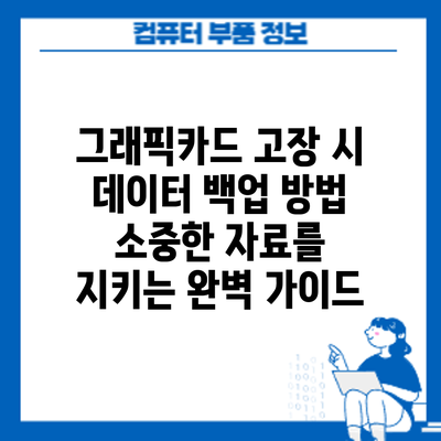 그래픽카드 고장 시 데이터 백업 방법: 소중한 자료를 지키는 완벽 가이드