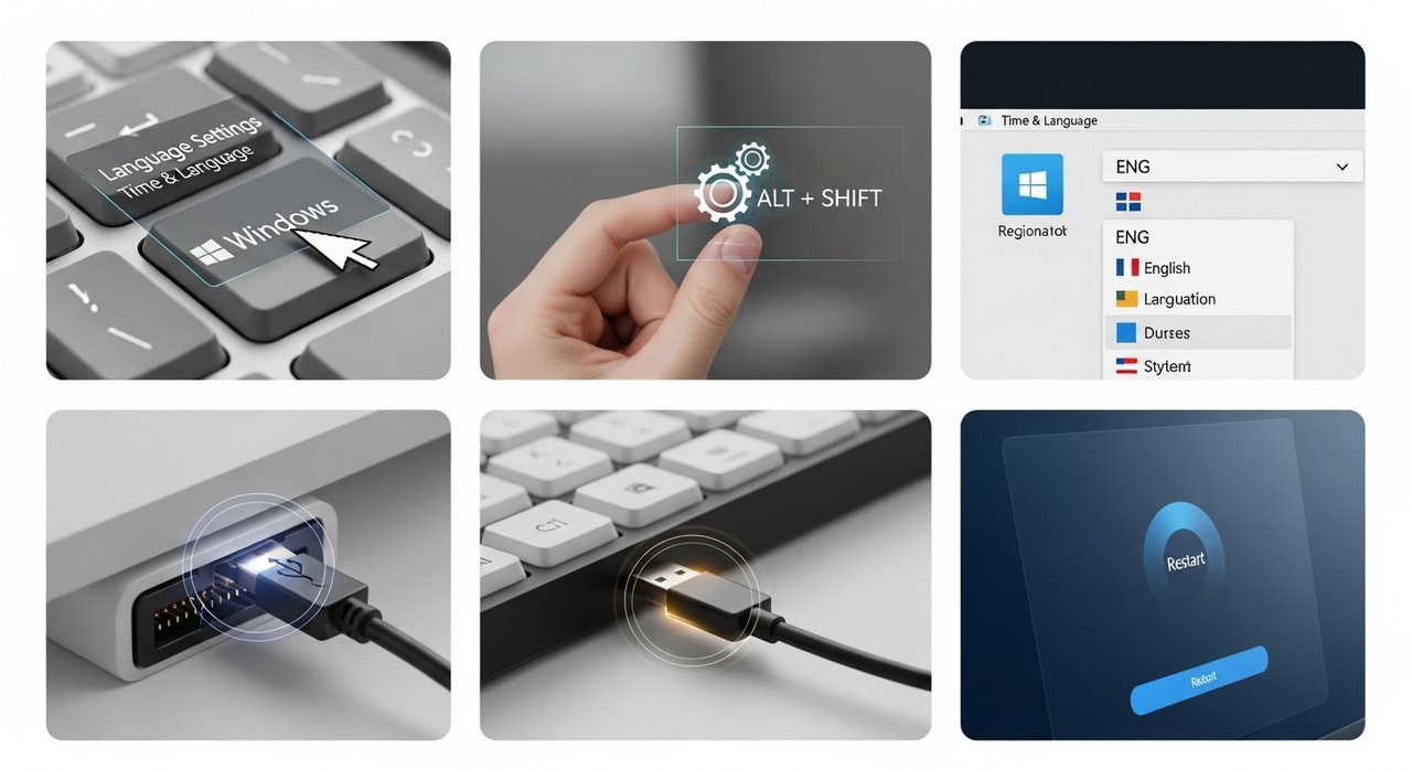 키보드 자판 배열이 갑자기 바뀌는 이유, 5가지 해결 가이드