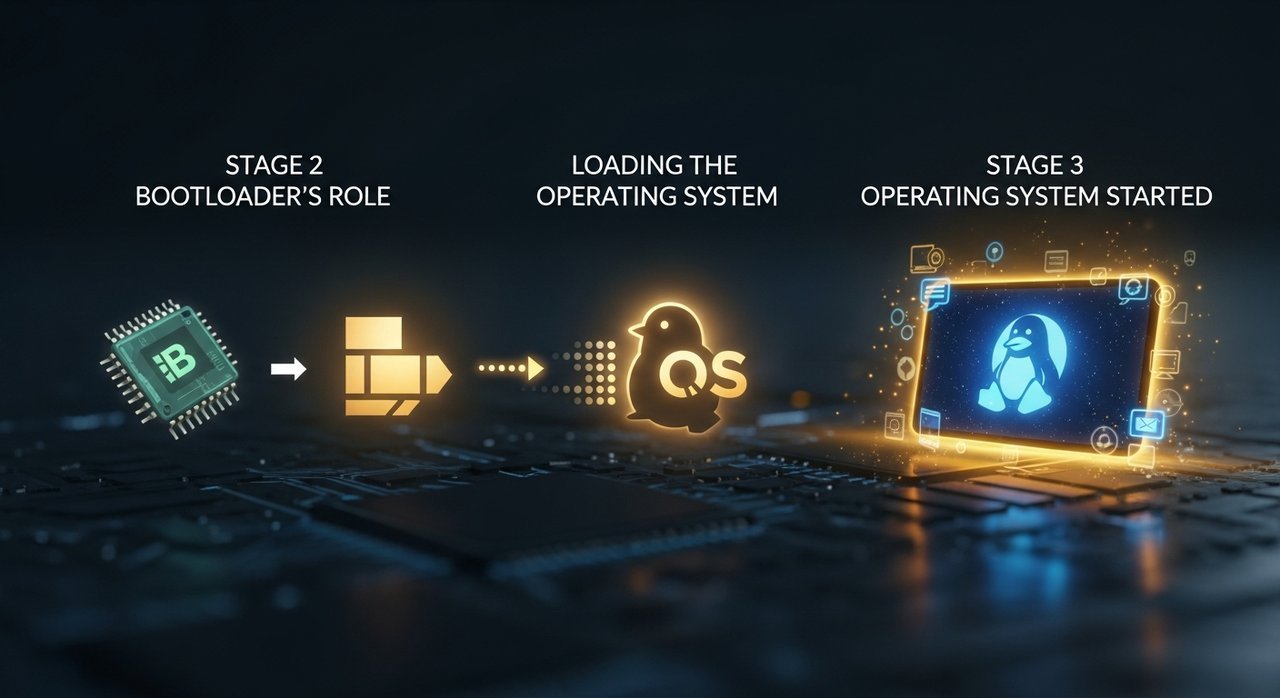 부트로더 역할과 운영체제가 시작되는 과정 설명, 쉬운 3단계