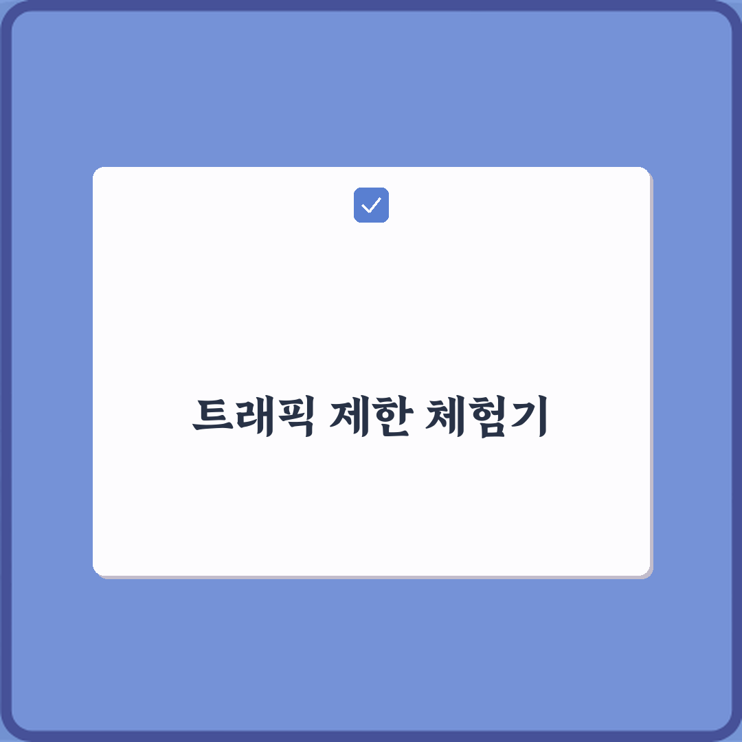 스트리밍 서비스에서 트래픽 제한이 걸리는 경우 직접 해봤어요, 솔직후기
